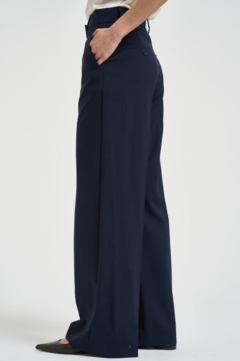 Pantalone donna a palazzo blu notte - 3