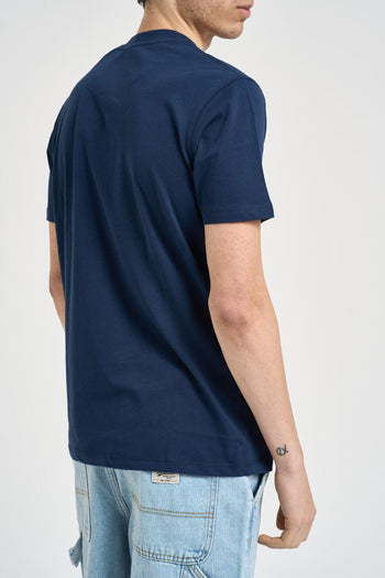 T-shirt uomo girocollo blu - 4