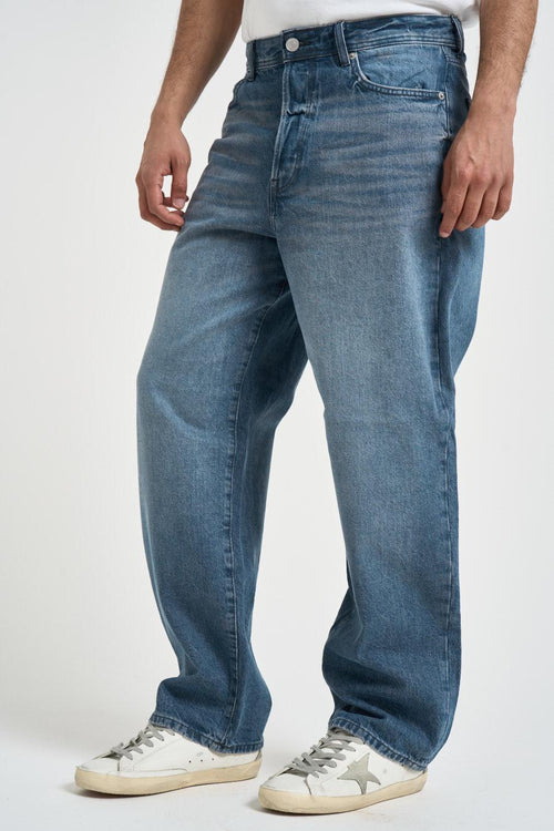 Jeans uomo loose fit denim medio - 2