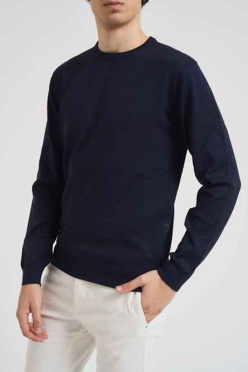 Maglia uomo basic girocollo blu