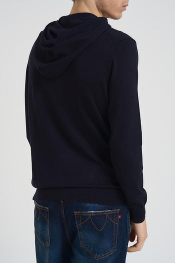 Felpa uomo in maglia blu - 3