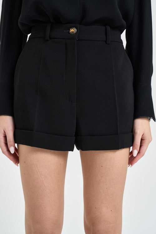 Short donna con risvolto nero - 1