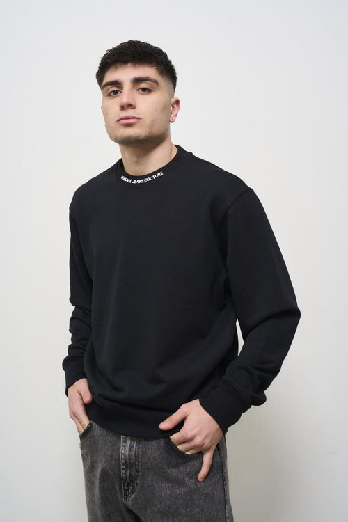 Men's black crewneck sweatshirt