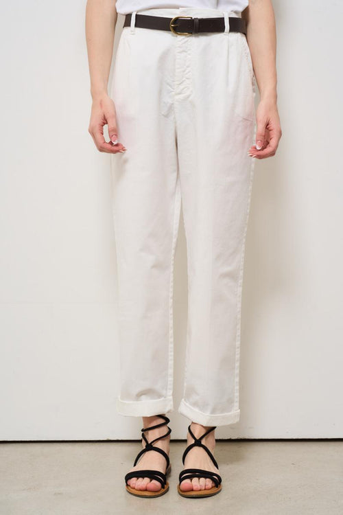 Pantalone donna bianco regular