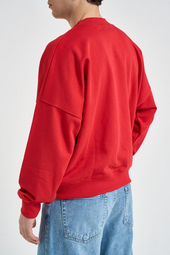 Felpa uomo girocollo rossa<BR/> - 5