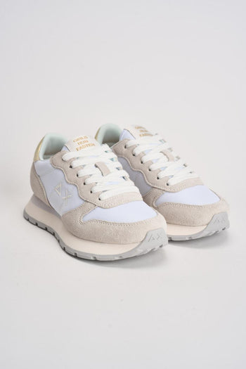 Sneakers donna bianche e beige - 3