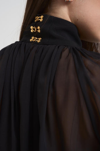 Camicia donna trasparente nera - 5