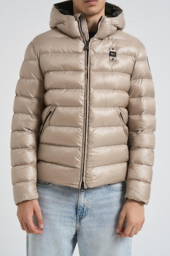 Piumino uomo trapuntato beige - 3