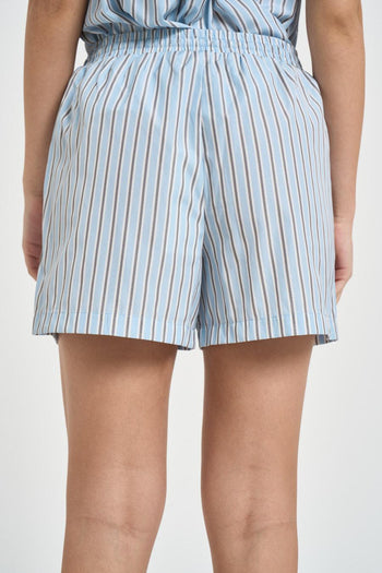 Shorts donna a righe celeste - 3