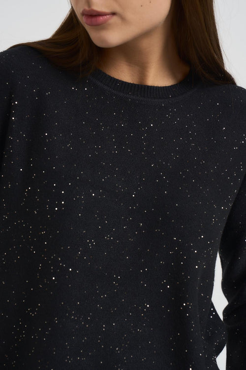 Maglia donna girocollo nera - 2