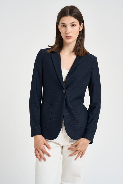 Giacca donna monopetto blu notte - 1