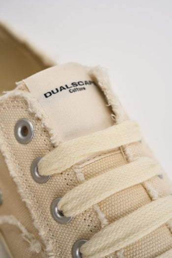 Sneakers uomo panna in canvas - 7