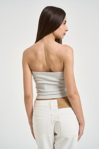 Top donna a fascia argento - 3