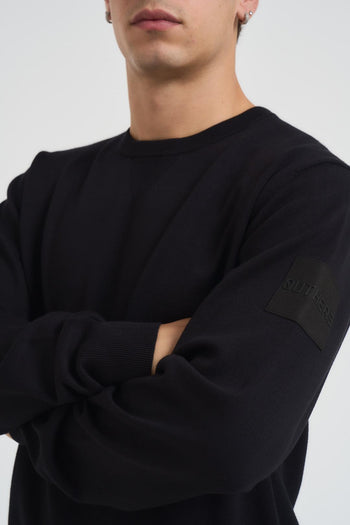 Maglia uomo girocollo nera - 3