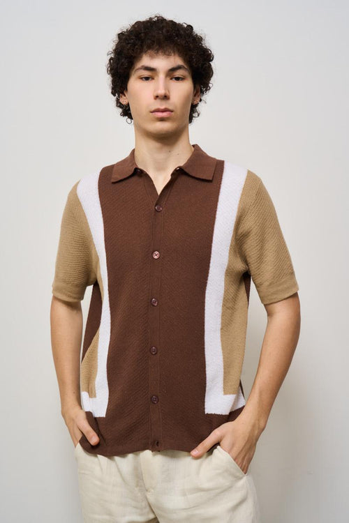 Polo uomo marrone