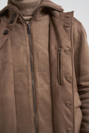 Giubbotto uomo in suede marrone - 6