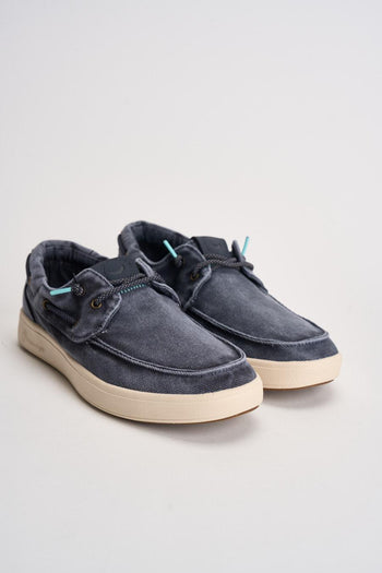 Scarpe basse uomo in tessuto blu - 3