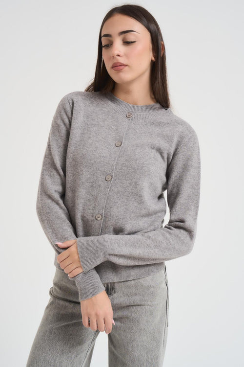 Set cardigan donna e t-shirt grigio - 2