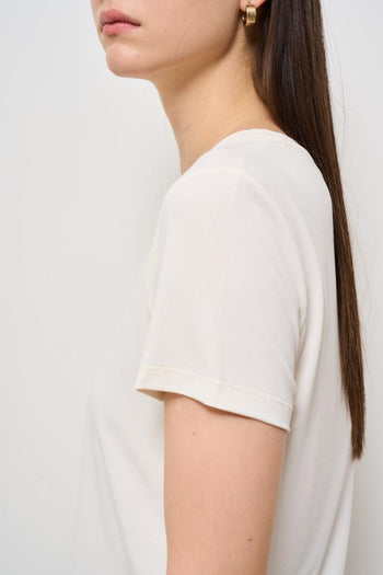 T-shirt donna girocollo bianca - 6