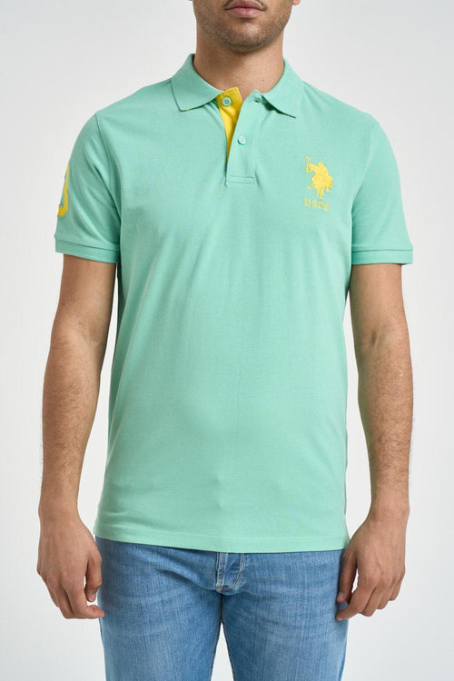 Polo uomo verde acqua