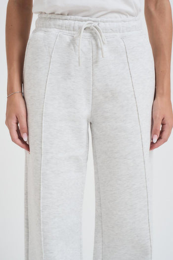 Pantalone donna a palazzo Demiz grigio chiaro - 7