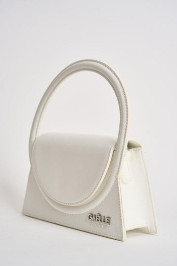 Borsa donna a mano in ecopelle bianca - 3