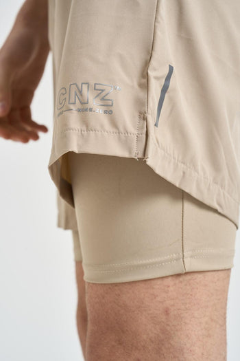 Bermuda uomo sportivo beige - 4