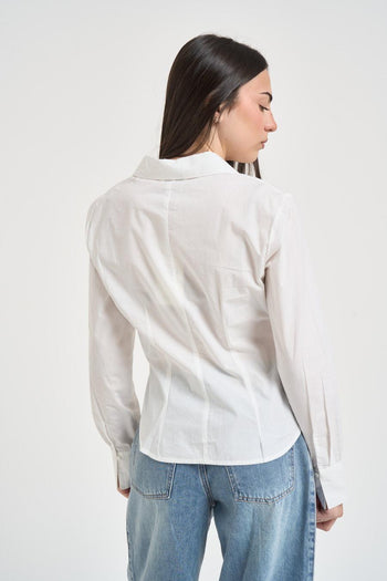 Camicia donna con applicazioni bianca - 3