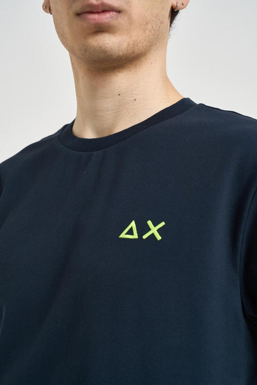 T-shirt uomo girocollo blu - 2