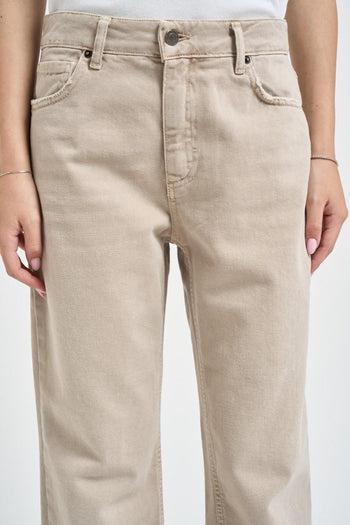 Jeans donna regular sabbia - 4