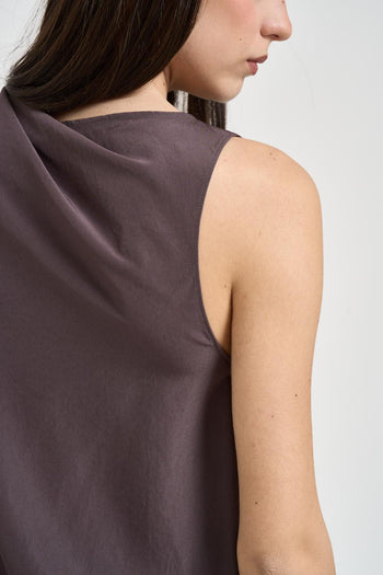 Top donna smanicato malva - 5