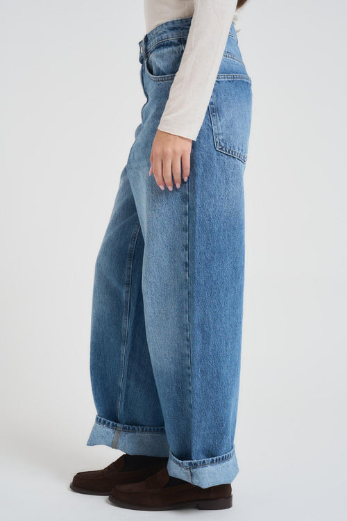 Jeans donna baggy blu chiaro - 2