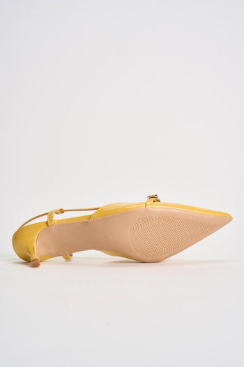 Slingback donna in vernice gialle - 8
