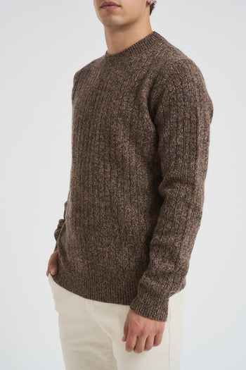 Maglione a coste melangé uomo - 3