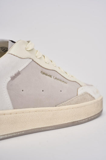 Sneakers uomo in suede grigio e bianche - 8