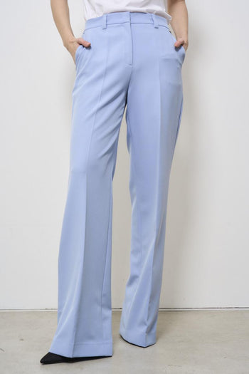 Elegant light blue women's trousers - 7