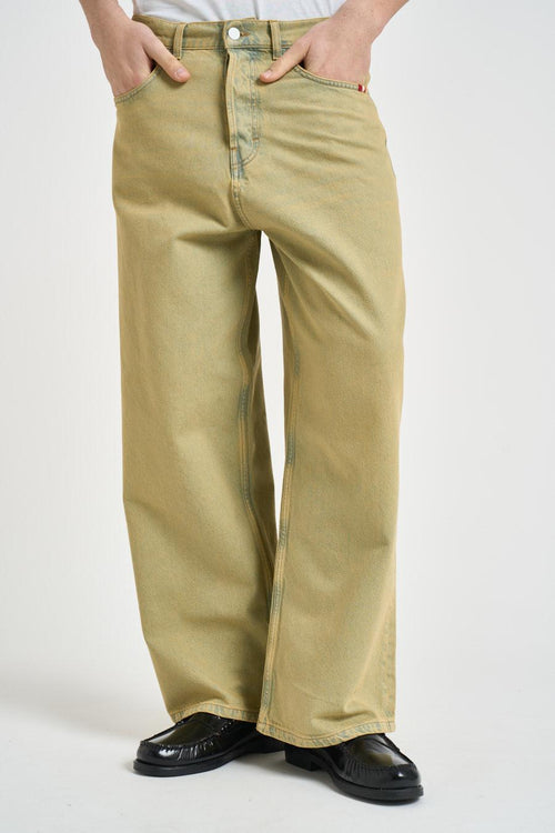 Jeans uomo gamba dritta verde