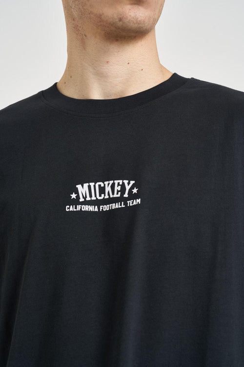 T-shirt uomo con stampa Mickey Mouse nera - 2