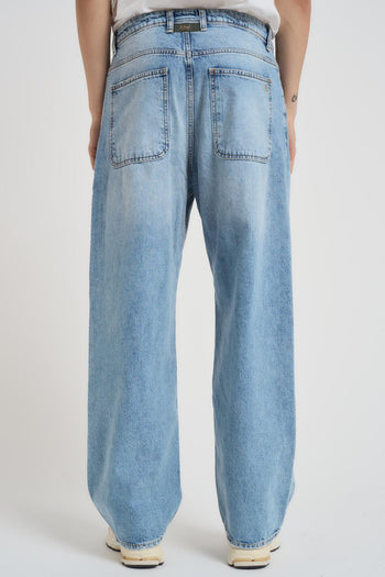 Jeans uomo wide fit in denim chiaro - 4