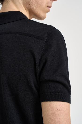 Polo uomo in maglia nera - 5