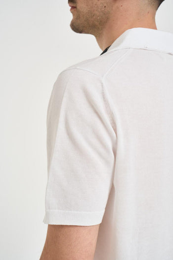 Polo uomo in maglia bianca - 5