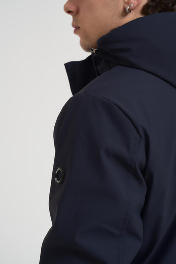 Giubbotto uomo con cappuccio blu - 7