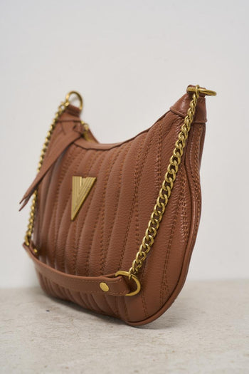 Brown quilted women's bag - 4
