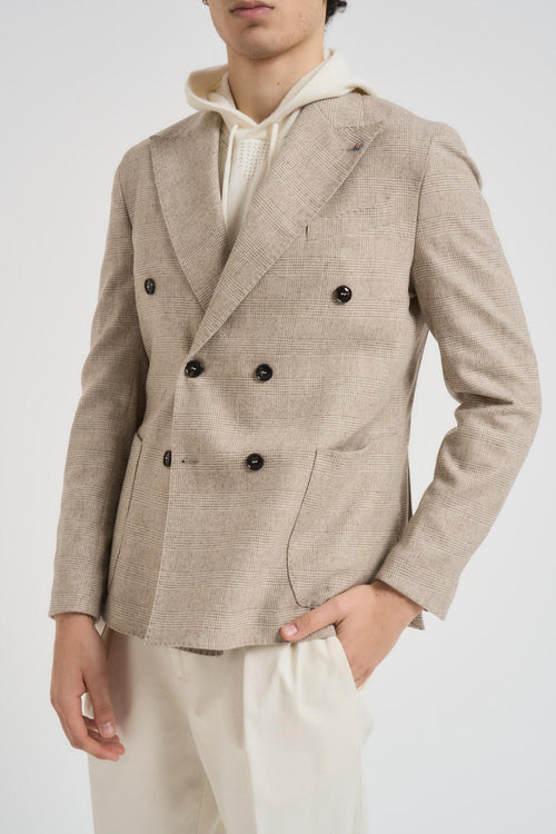 Giacca uomo doppiopetto beige - 2