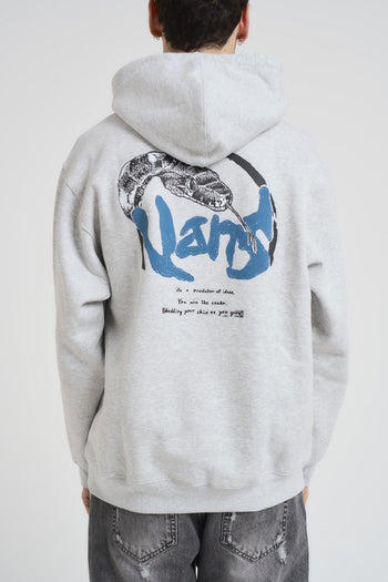 Felpa uomo Evolve con cappuccio grigio chiaro - 3