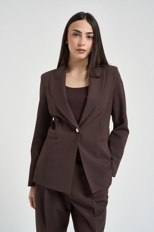 Giacca donna monopetto moro - 2