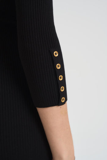 Abito donna collo alto nero - 6