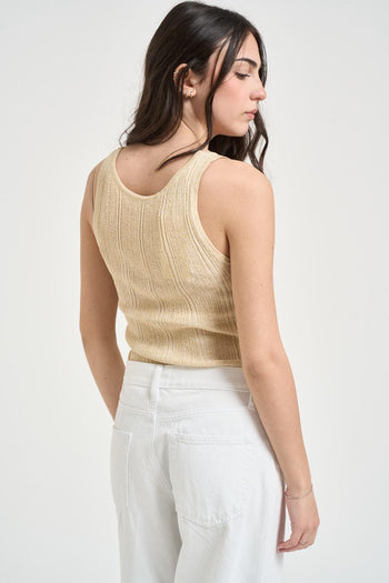 Top donna in lurex oro - 3