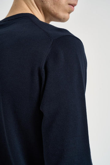 Maglia uomo girocollo blu notte - 4
