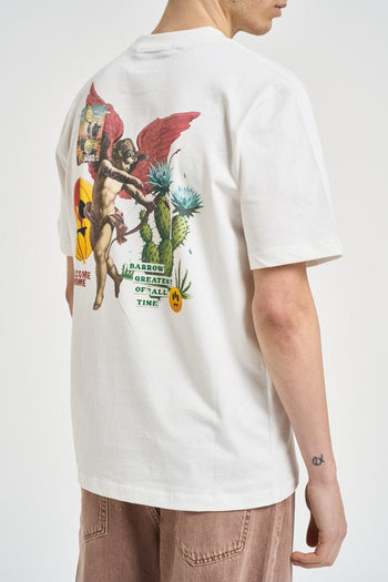T-shirt uomo con stampa bianca - 4